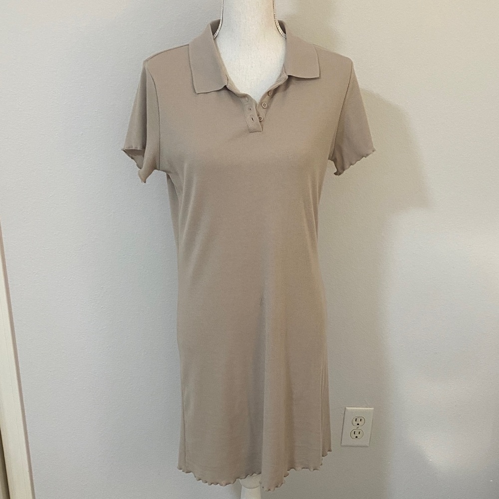 Cotton Emporium Tan Polo Dress